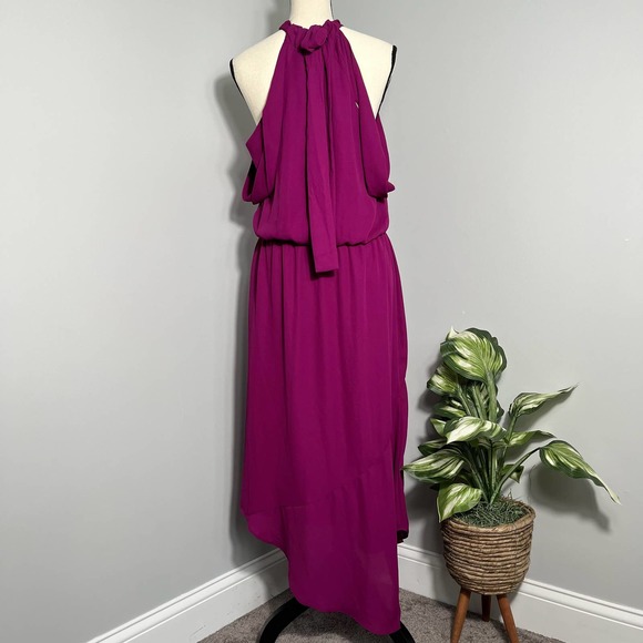 Rachel Roy Women's Cold-Shoulder Midi Dress NWT fuschia sz 14 - Picture 4 of 11